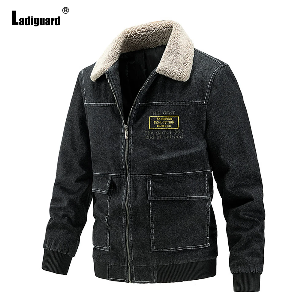 

2021 European and American style Demin Jackets Plus Size 5xl Mens Autumn Retro Tops Blue Demin Overcoats Winter Velvet Outerwear