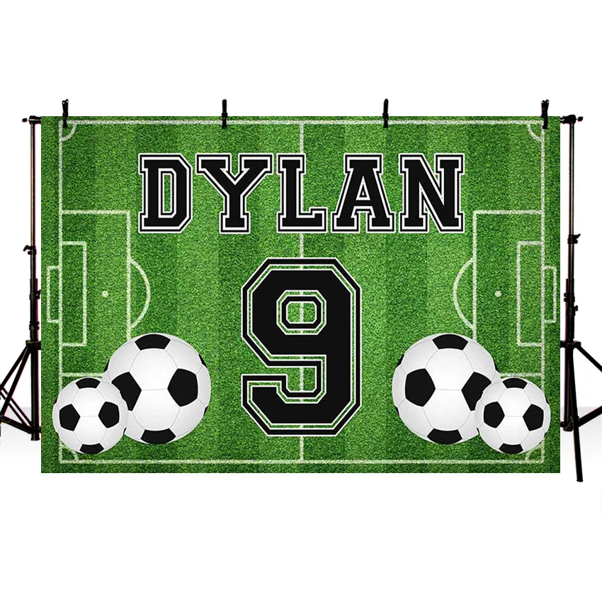 photo backdrop Happy Birthday Party Backdrops Soccer Player Football Field Boy Photography Background Photo Studio Photozone Decor Props