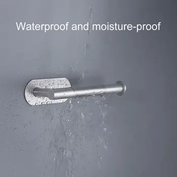 

Toilet Paper Holder Stainless Steel Self-adhesive Wall Toilet Roll Hanger Bar Bathroom Lavatory Dispenser