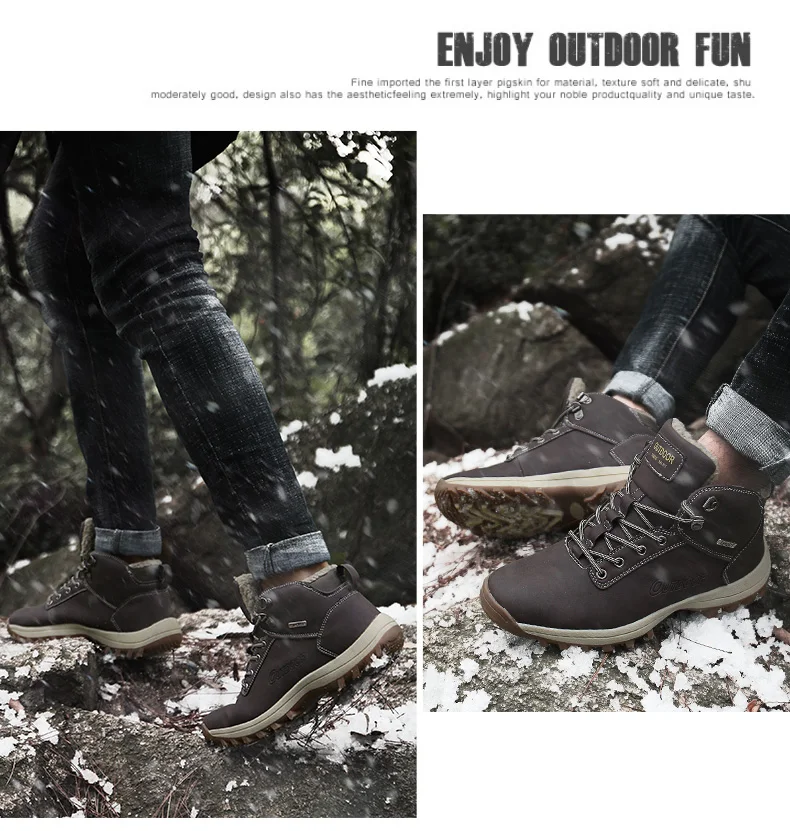VESONAL/брендовые качественные мужские ботинки из искусственной кожи для мужчин; зимние теплые короткие плюшевые кроссовки для взрослых; Мужская модная дышащая обувь для ходьбы