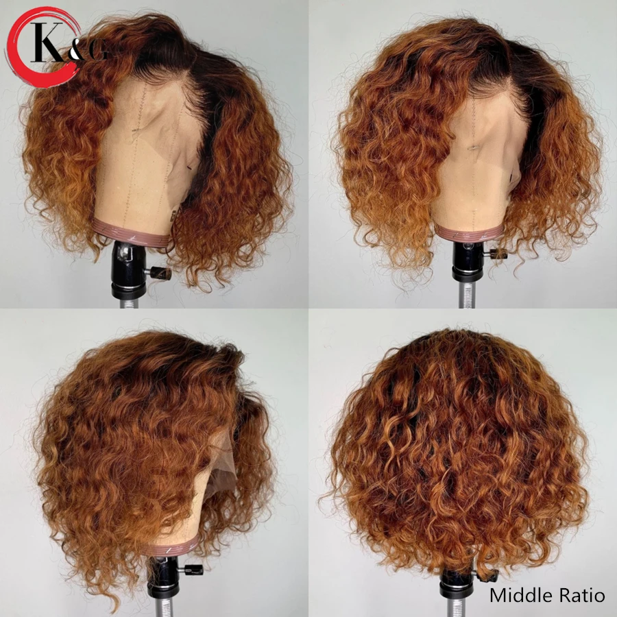 KungGang 13*6 кружевные передние человеческие волосы парики с детскими волосами "-14" бразильские не Реми средний коэффициент глубокая часть кружева парики 130% плотность