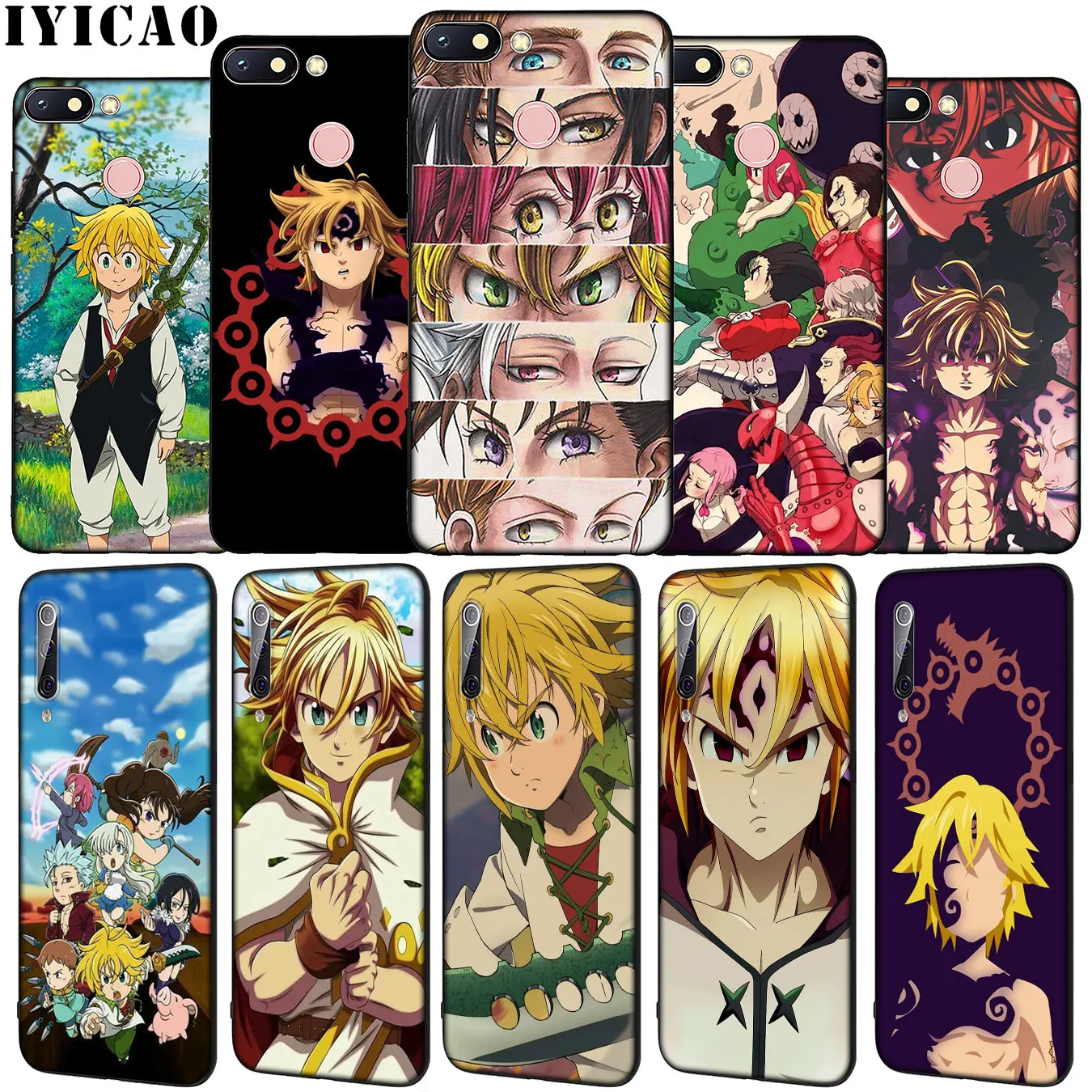 IYICAO Nanatsu no Taizai Soft Silicone Phone Case for Xiaomi Redmi Note 8 8T 8A 7 7A 6 6A 5 5A GO S2 K30 K20 Pro Black Cover | Мобильные