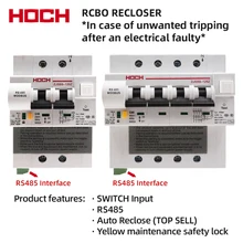 HOCH ZJSB9-80Z – disjoncteur de réarmement automatique, avec fonction RS485, télécommande, interrupteur RCBO, livraison gratuite en usine