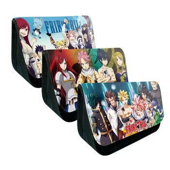 

High Quality Cartoon Canvas Rits Pen Zak Cosmetische Tas Hatsune Miku Black Butler Totoro Fairy Tail Undertale Etui Make Tas