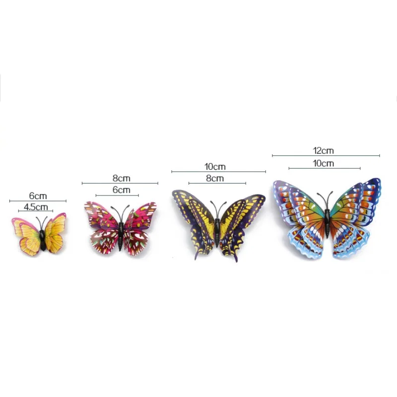 12Pcs/set Luminous butterfly Wall Sticker living room Butterflies for wedding Party decoration Home 3D Fridge glow in dark