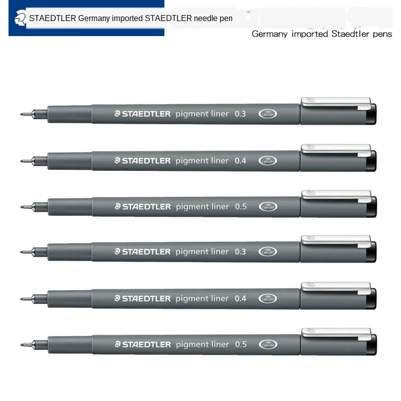 Staedtler Black Fineliner Drawing Pens - 0.05-2.0mm Office