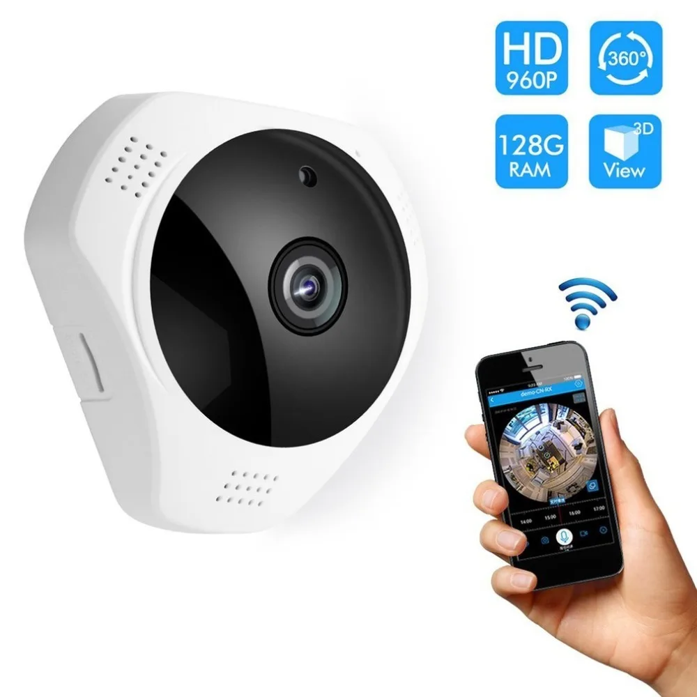 

360 Degree Panoramic Wireless IP Camera Motion Detection Night Vision Indoor Outdoor Security System for Baby Pet Elder