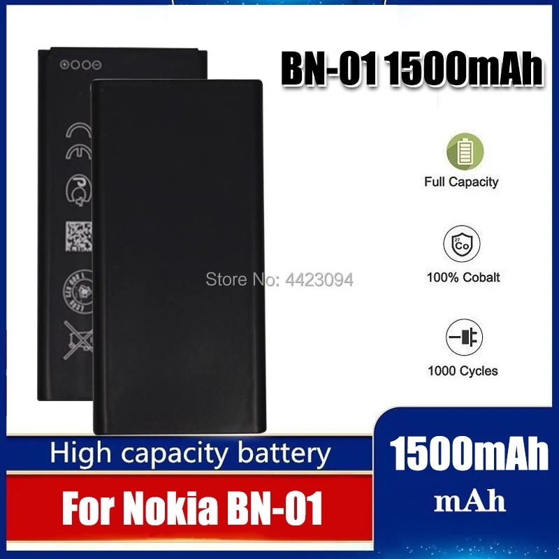 Bn-01 Batteria Per Nokia Lumia X 1045 Rm-980 X2 X + Plus 1013 X2Ds Rm 980 Batterie Per Telefoni Cellulari Bateria 1500Mah