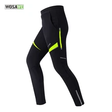 WOSAWE зимние толстые штаны для велоспорта, ветрозащитные MTB спортивные штаны для езды на велосипеде, черные осенние штаны для отдыха