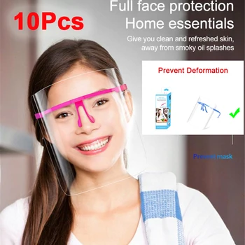 

Transparent Kitchen Cooking Anti-Oil Splash Clear Full Face Cover Mask Anti Droplet Protector Glasses Face Shield Accessories