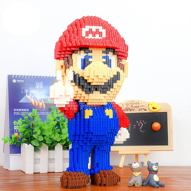 

5113pcs 21802 Vs 66006 Victory Mario Building Block Cartoon Nano Design Mario Block Gift Above 8+ Toys for Boys Adults Plastic