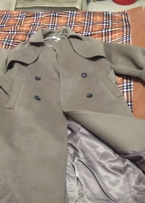 Новая осенне-зимняя Модная тонкая двубортная шерстяная куртка Женская повязка тонкая длинная куртка с отворотами пальто 1518