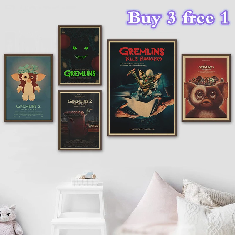 Американская Фантастическая пленка Gremlins в ретро стиле декоративная фотография