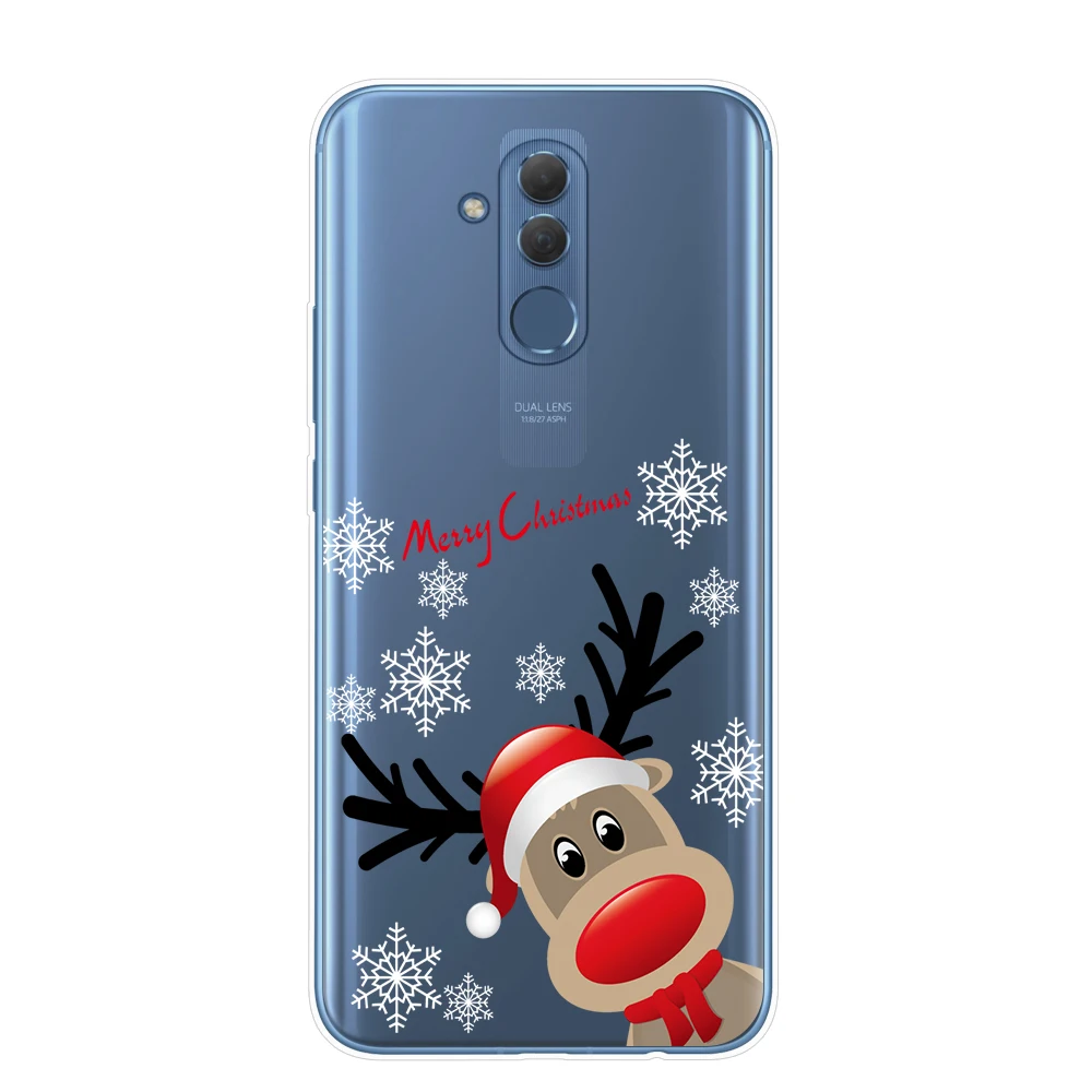 T7340 Веселый Чехол для телефона с рождественским рисунком для Huawei Mate 10 20 30 Lite рro Y5 Y6 Prime Y9 милые Санта Клаус Лось мягкие чехлы из термополиуретана чехлы - Цвет: T7340