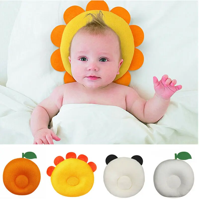 

Cute Newborn Baby Infant Cotton Pillow Positioner Prevent Flat Head Anti Roll
