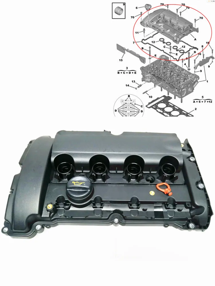 Peugeot Rcz 2010-2016 OEM Valve Cover Gasket Engine Replacement Spare Part