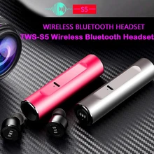 Беспроводные мини-наушники-близнецы, наушники Bluetooth 5,0 TWS, водонепроницаемые наушники с аккумулятором, чехол, гарнитура с громкой связью