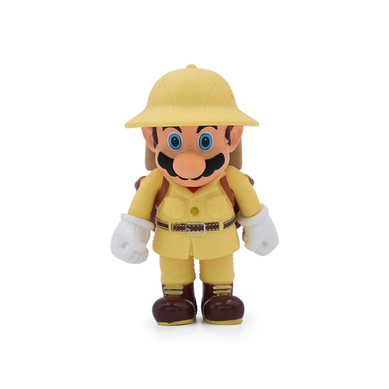 

4'' 10CM Super Mario Bros Figure PVC Toys Adventure Traveler Mario PVC Collectible Model Doll Gifts For Children