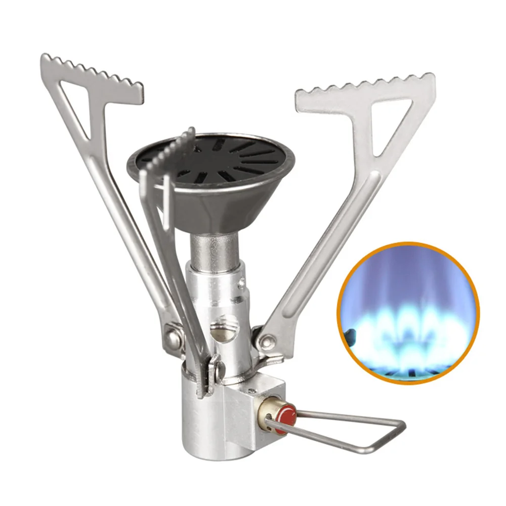 Outdoor Camping Stove Mini Portable Backpacking Gas Stove Hiking Picnic Climbing Folding Pocket Stove Outdoor Equipment - Цвет: STO0080
