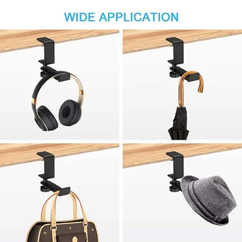 

Universal PC Gaming Headset Hanger Holder Headphone Hook Mount Stand with Adjustable Arm Clamp Desk 360-degree Rotatable