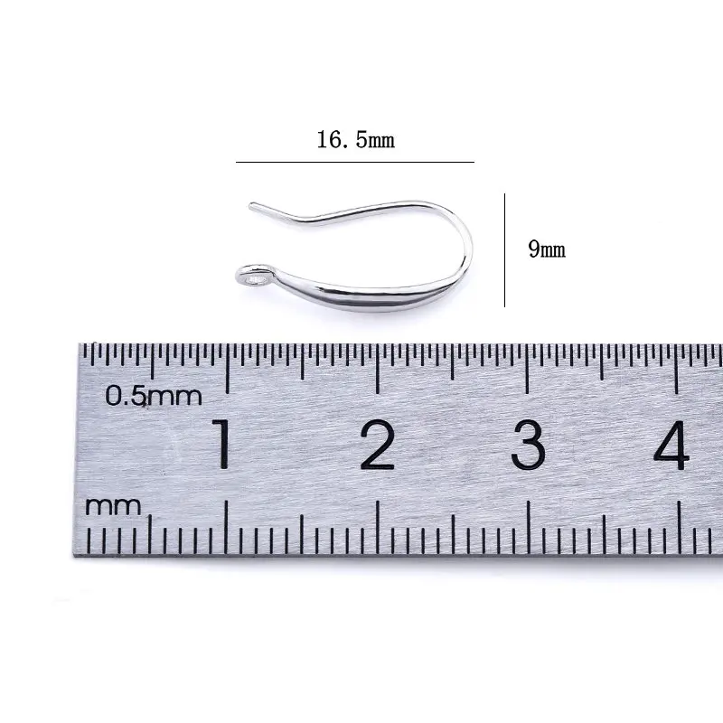 Пара 9x16,5 мм, 925 пробы серебряные серьги, крючки для сережек, Серебряные Крючки для сережек, сделай сам, ювелирные аксессуары