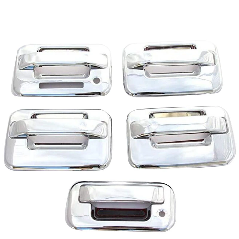 Хромированные дверные ручки и крышки багажника с клавиатурой и W/O Psg Замочная скважина для 2004-2014 Ford F-150 F150 (4 двери)