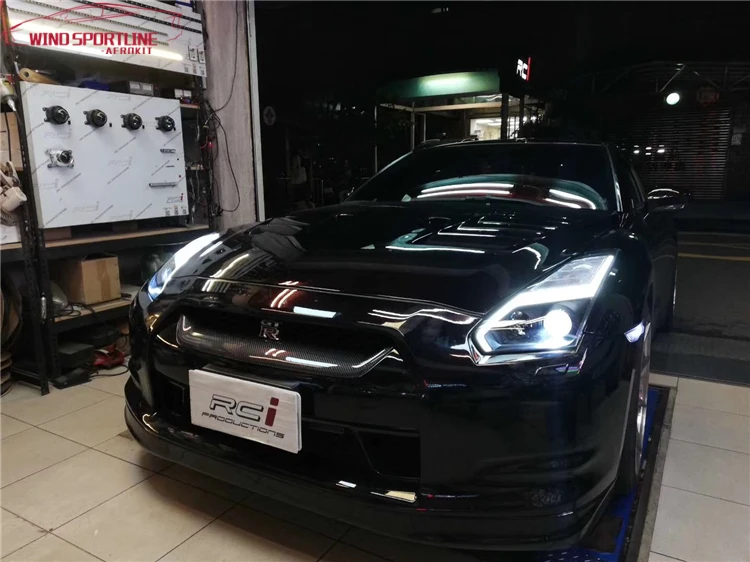 АКД Автомобиль Стайлинг фара для Nissan GT-R фары 2009- GTR светодиодный фары Дневные ходовые огни H7 D2H Hid биксеноновые фары