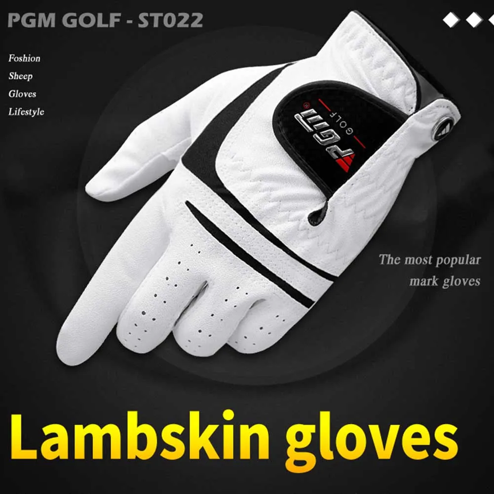 1 шт мужские впитывающие пот уличные синтетические кожаные перчатки для гольфа, левые и правые, для любых погодных тренировок, износостойкие мягкие перчатки для гольфа - Цвет: Left