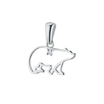 

Silver Pendant with diamond эк06п011803