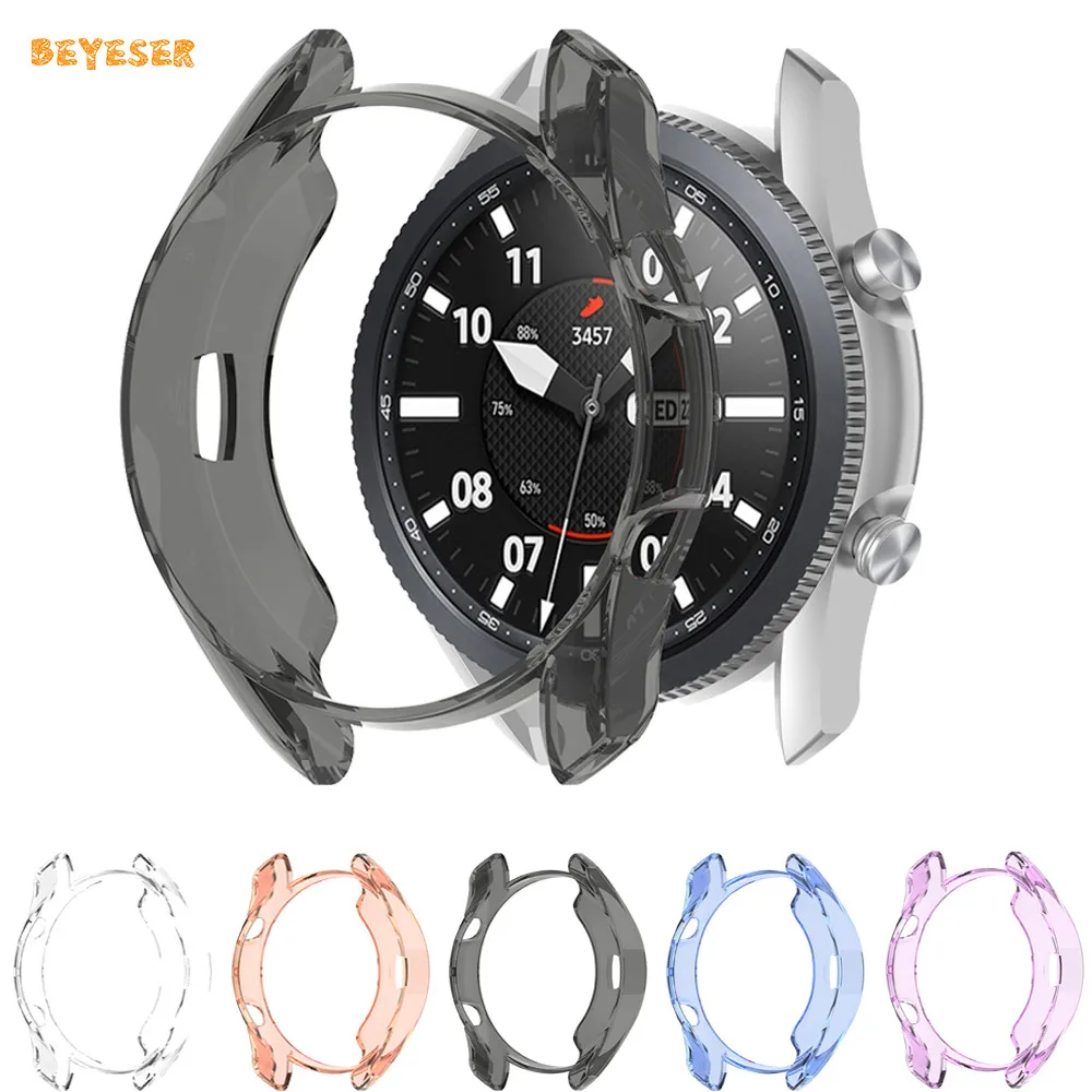 

TPU Ultra-thin Protective Shell Cover For Samsung Galaxy Watch 3 45mm 41mm Smartwatch Replacement Waterproof Case SM-R840/ R850