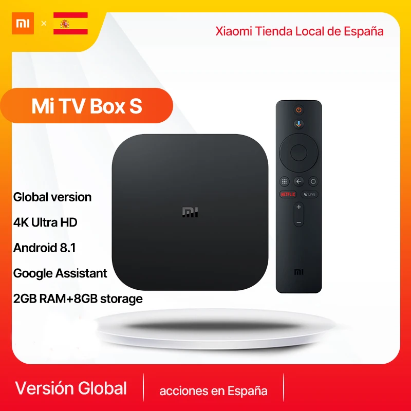 Глобальная версия Xiaomi My Box S Smart TV Box Android 8,1 4K HDR четырехъядерный 2G 8G WIFI Googling Cast Netflix телеприставка|ТВ-приставки и медиаплееры| | АлиЭкспресс