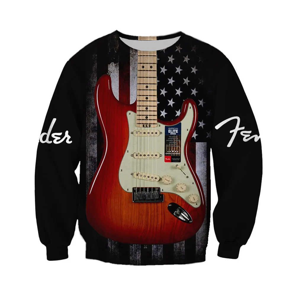 New Fashion Mens Hoodie Beautiful Electric Guitar 3D Full Printing Sweatshirt Unisex Hip Hop Casual Zip Hoodies MZ0624