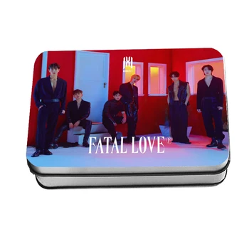

KPOP MONSTA X 3rd Album FATAL LOVE Polaroid Photo Lomo Card K-pop MONSTA X Fan Collection Gift Metal Box Cards 40Pcs/Box