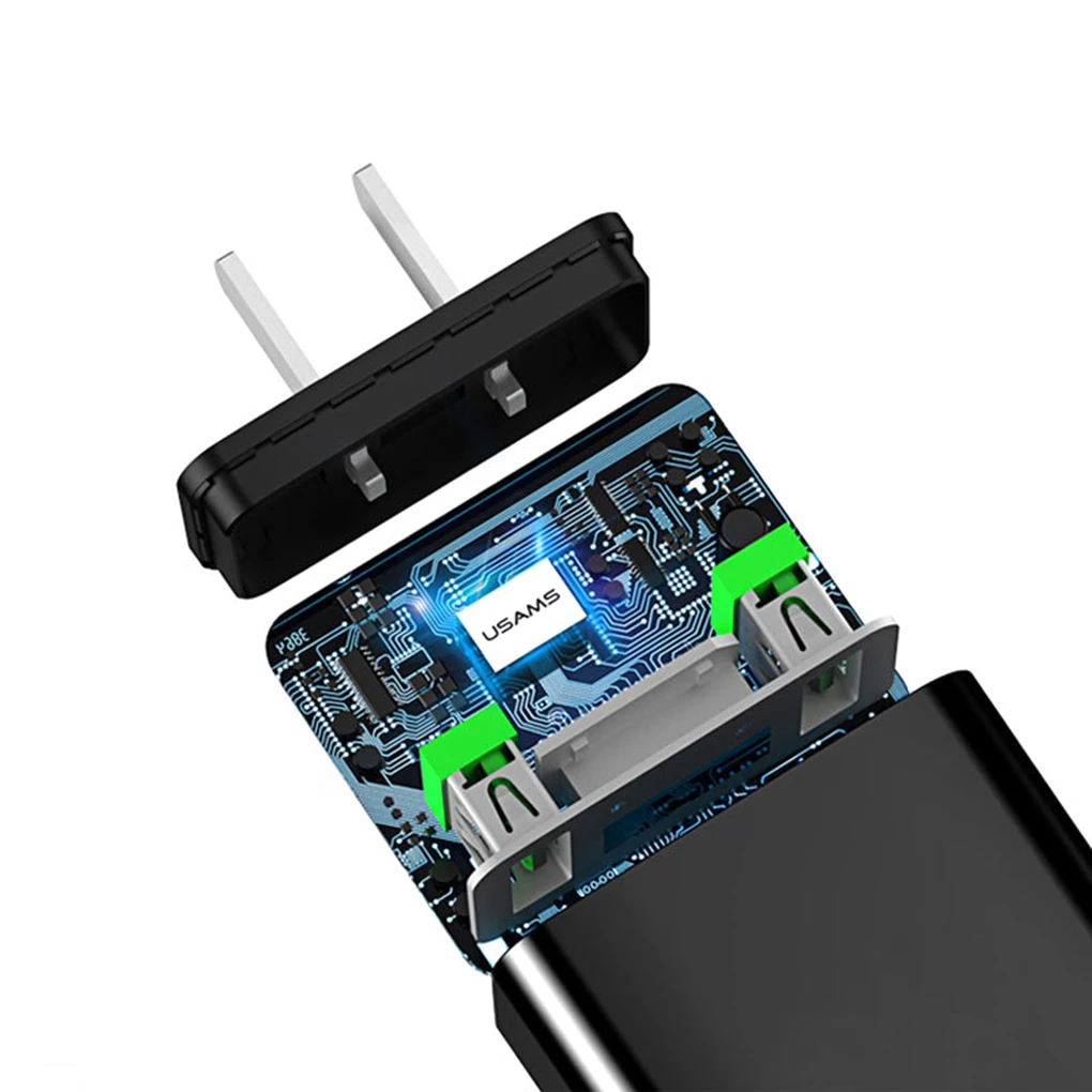 USB зарядное устройство для телефона универсальное 2 порта для мобильного телефона с ЖК-дисплеем и цифровым дисплеем портативное зарядное устройство с европейской вилкой CE сертифицированная головка для быстрой зарядки