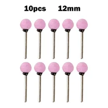 Tête de meulage en céramique en forme de boule, Point monté de 3mm, meule pour 1Dremel, outils rotatifs, accessoires, 10 pièces