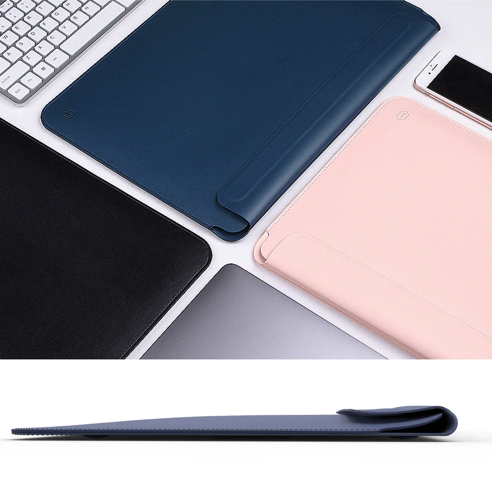 Сумка для ноутбука для нового MacBook 12 13 15 Air Touch ID/Pro Touch Bar, Ультратонкий чехол для ноутбука из искусственной кожи