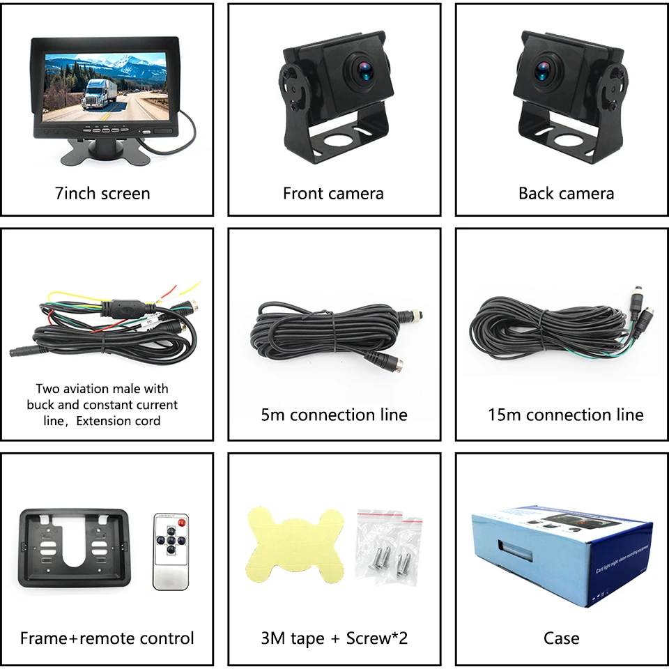 AOSHIKE IP67 Водонепроницаемый AHD 7 дюймов TFT Ночное Видение автомобиль грузовик USB Камера монитор 1080P 120 градусов вождения Регистраторы
