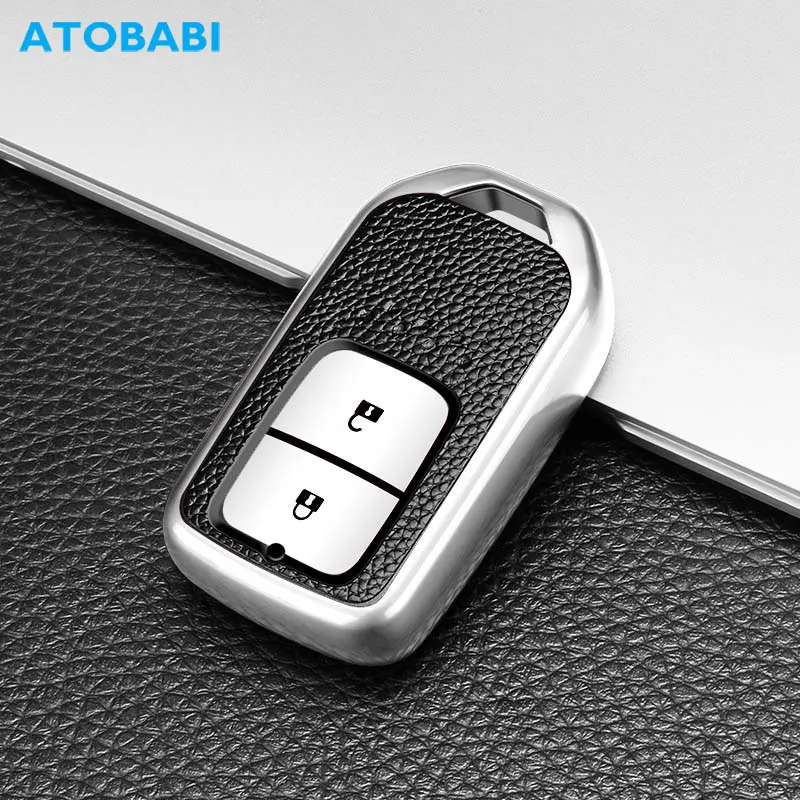 

TPU Car Key Cover For Honda CR-V Accord Fit Odyssey Crosstour Keychain Leather Pattern Smart Remote Control Fob Protector Case