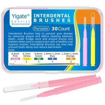 

30 Pcs I Shaped Interdental Brush Denta Floss Interdental Cleaners Orthodontic Dental Teeth Brush Toothpick Oral Care Tool