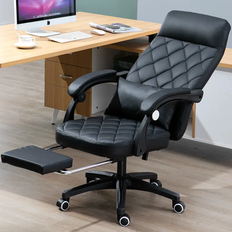 

Genuine Leather Office Chair Home Computer Chair Silla Gamer PU Comfortable Swivel Gaming Chair Silla Oficina Cadeira Gamer