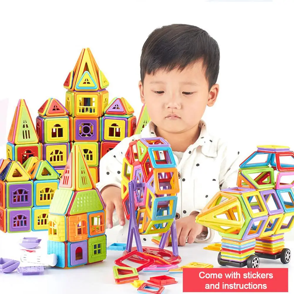 

Magnetic Building Blocks Children's Early Educational Magnetic Tiles Mini Assembly Puzzles For Thinking Creativity Simulation