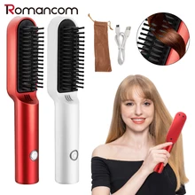

Hair Straightener Hot Combs Anti-scald Wireless Brush Ceramic Hair Curler Electric Heated Brushs Irons Care Styling Beauty Tool