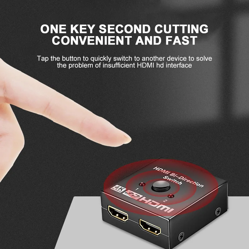 1080P 4K* 2K HDMI видео коммутатор HDMI сплиттер 1 В-2 или 2 В-1 выход двунаправленный порт концентратор для DVD Mac ноутбука тв