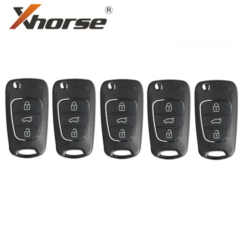 XHORSE XKHY02EN Wire Remote Key for Hyundai Flip 3 Buttons English Version work with VVDI2/VVDI KEY TOOL 5pcs / lot | Автомобили и