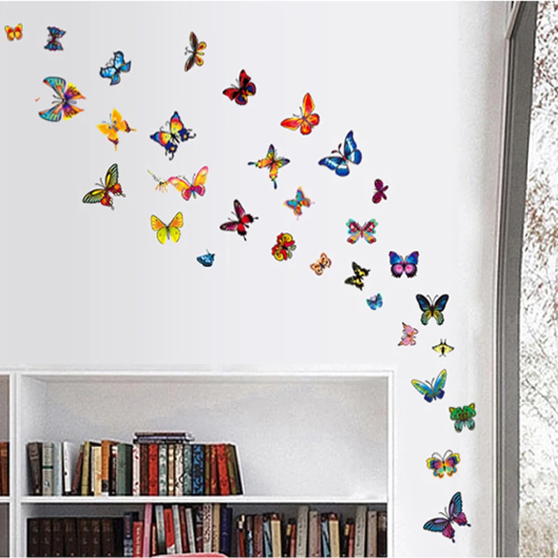 DIY большая бабочка наклейки на стену домашний Декор Гостиная стены Искусство украшение дома виниловые съёмные постеры наклейки