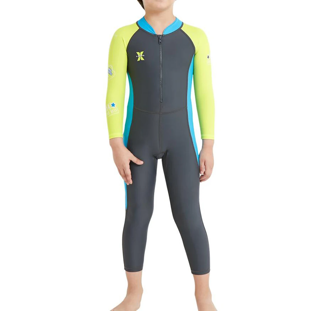 Kids Long Sleeve Wetsuit Beach Diving Full Body Swimwear Swimsuit Cold Water Scuba Snorkeling Spearfishing Kids Wetsuit