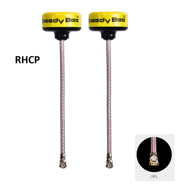 Новое поступление 2 шт. скоростная Bee 5,8 ГГц FPV антенна 2.0Dbi RHCP LHCP SMA/RP-SMA/UFL/MMCX для FPV гоночный Дрон мультиротор - Цвет: 2PCS RHCP-UFL