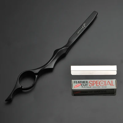 10 sharp razor Профессиональный резной/тонкий клинок Парикмахерская Бритва тонкий нож резка Ножницы Парикмахерская бритва салонный инструмент набор оборудования - Цвет: 10 sharp razor