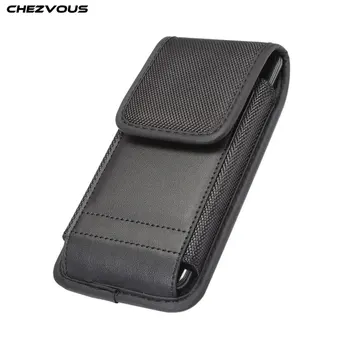 

S/M/L Size Phone Pouch For iPhone Huawei OPPO Xiaomi Samsung Case Belt Clip Holster Leather Cover Bags with Card Holder