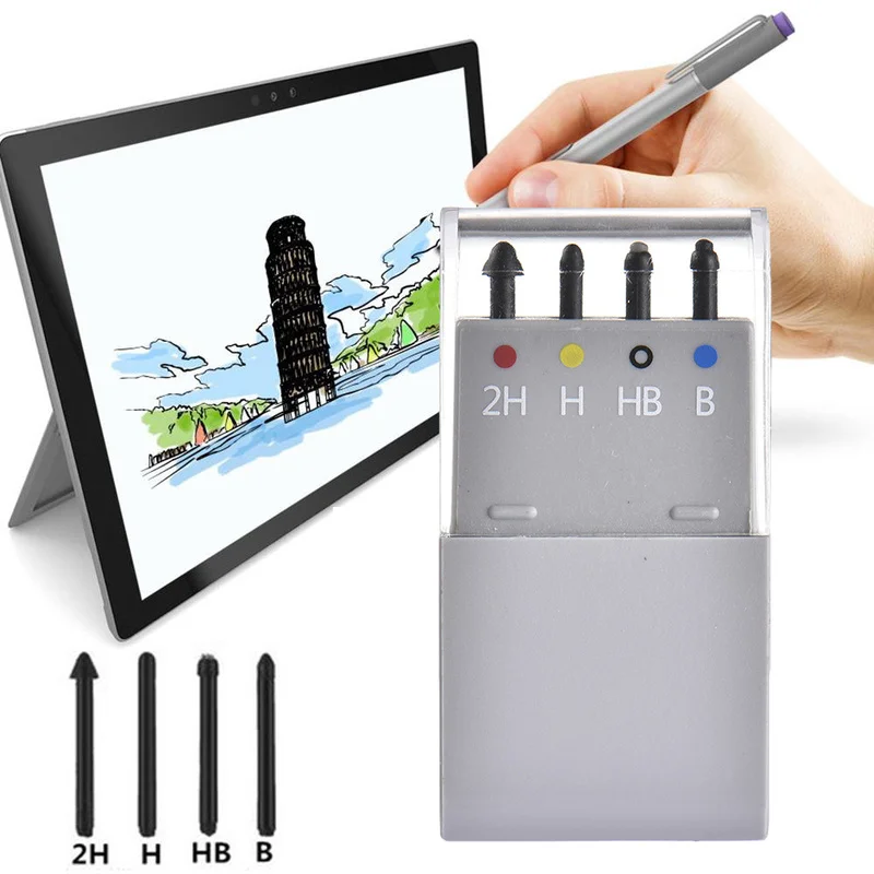 Professional Stylus Touch Pen Tip Kit For Microsoft Surface Pro 6 5 4 Book Tablet Spare Nib Tip Replacement Stylus 2h H Hb B Tablet Touch Pens Aliexpress